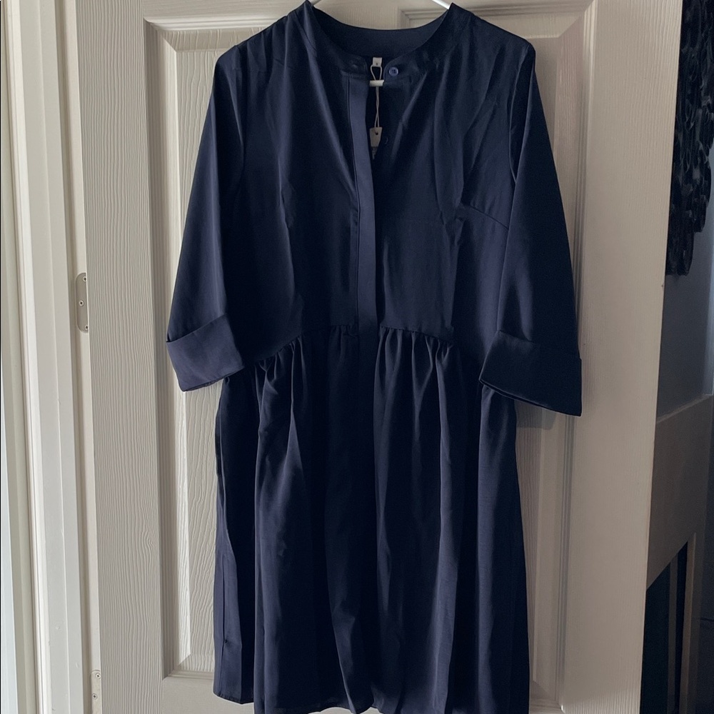 Elegant Navy Blue Women's Dress